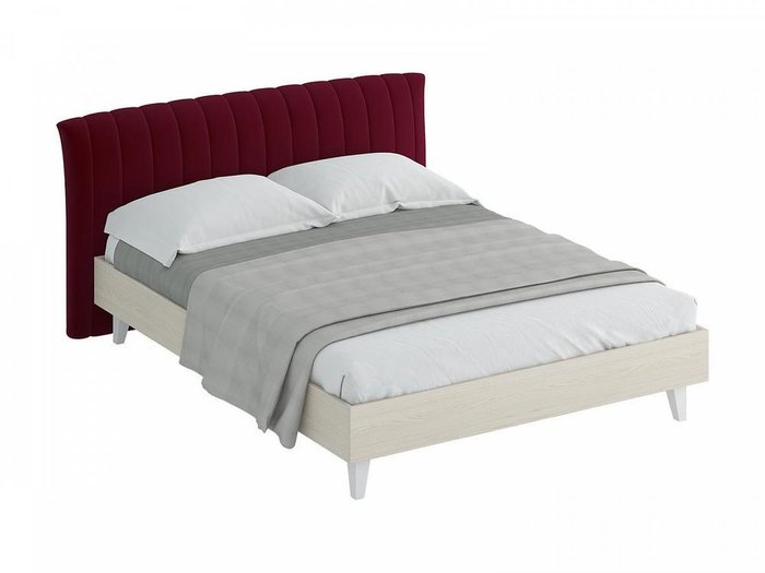 Кровать Anastasia со спинкой бордового цвета 160х200