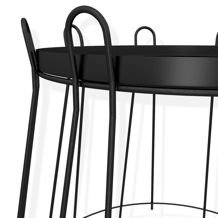 Комплект сервировочных столов Аахен черного цвета - купить Сервировочные столики по цене 5135.0