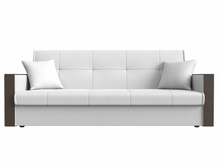 Прямой диван-книжка Валенсия белого цвета (экокожа) - купить Прямые диваны по цене 23990.0