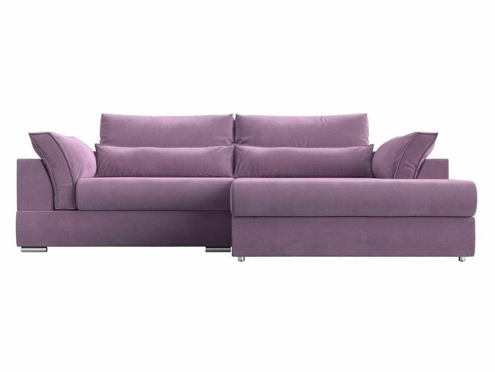 Угловой диван-кровать Пекин сиреневого цвета угол правый - купить Угловые диваны по цене 83999.0