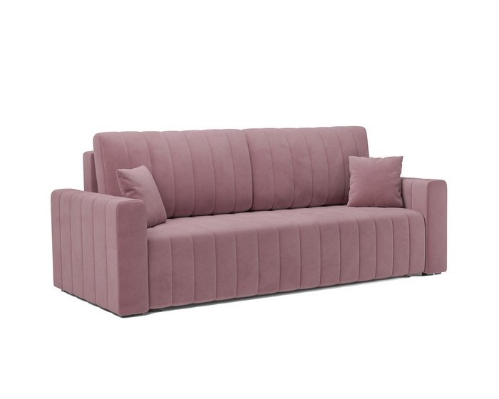 Прямой диван-кровать Лондон пудрового цвета