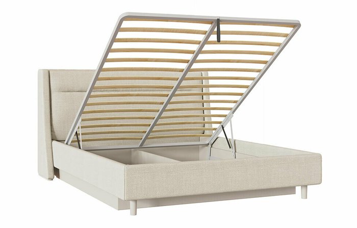 Кровать с подъемным механизмом Олеандра 160х200 бежевого цвета - лучшие Кровати для спальни в INMYROOM