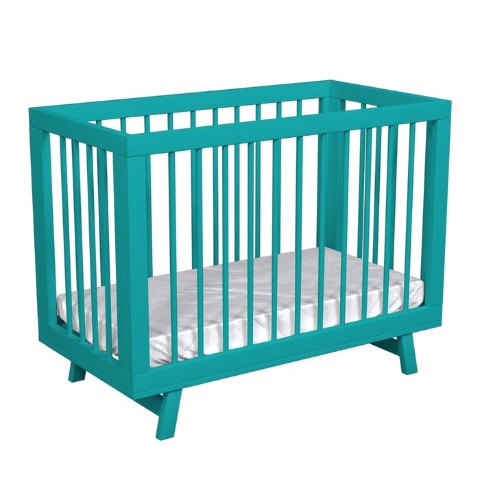 Кроватка для новорожденного Lilla Aria 60х120 бирюзового цвета - купить Колыбели по цене 42500.0