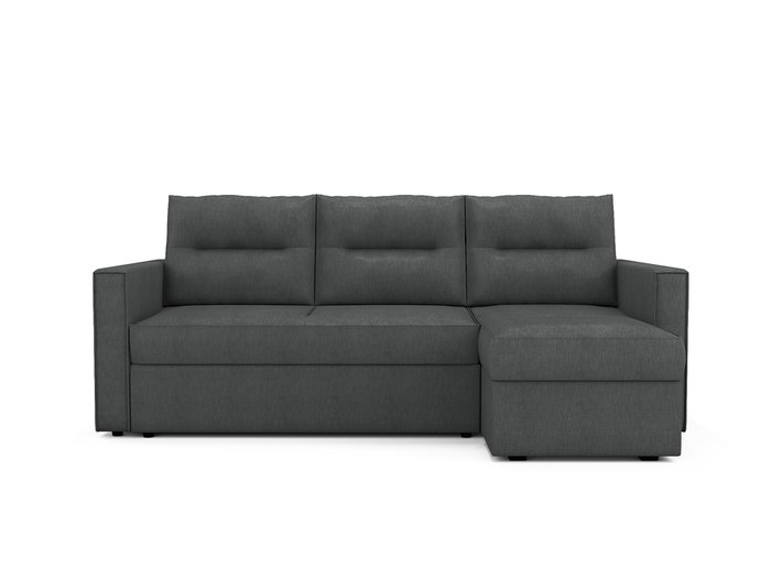 Угловой раскладной диван Macao правый темно-серого цвета