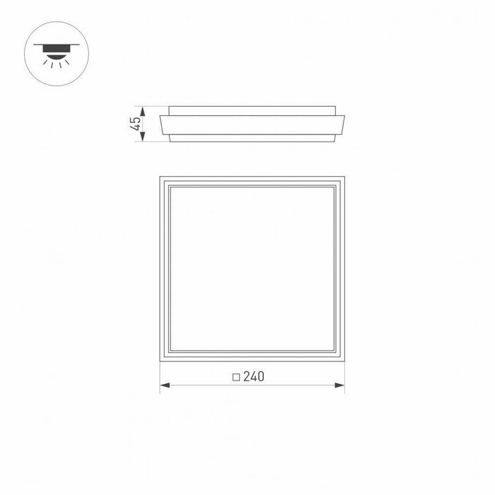 Уличный светодиодный светильник Arlight LGD-Area-S240x240-25W Warm3000 029952 - купить Потолочные уличные светильники по цене 15474.0 Уличный светодиодный светильник Arlight LGD-Area-S240x240-25W Warm3000 029952 - купить Потолочные уличные светильники по цене 15474.0