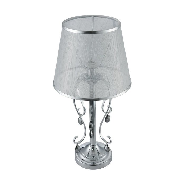 Настольная лампа Simone с абажуром серого цвета - лучшие Настольные лампы в INMYROOM