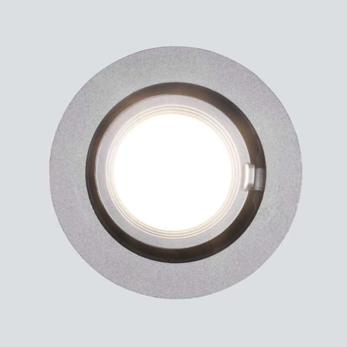 Встраиваемый точечный светодиодный светильник 9918 LED 9W 4200K серебро Osellu - лучшие Встраиваемые споты в INMYROOM