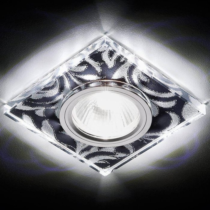 Точечный светильник LED S232 W/G (стекло, цвет золото) - купить Встраиваемые споты по цене 320