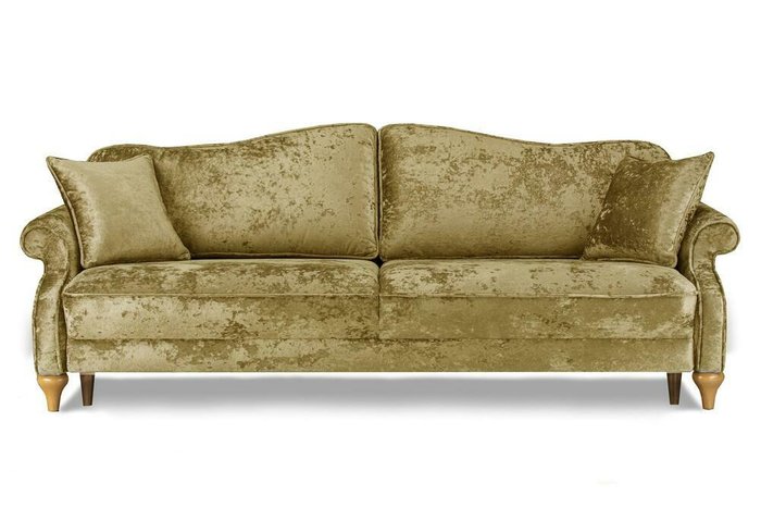 Прямой диван-кровать Бьюти Премиум желто-бежевого цвета 