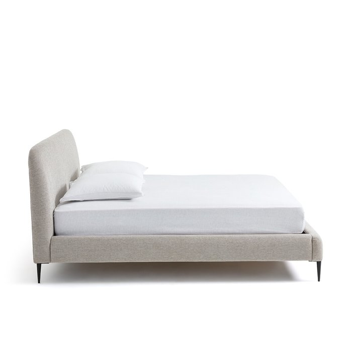 Кровать Oscar 160x200 серого цвета без подъемного механизма - купить Кровати для спальни по цене 77450.0