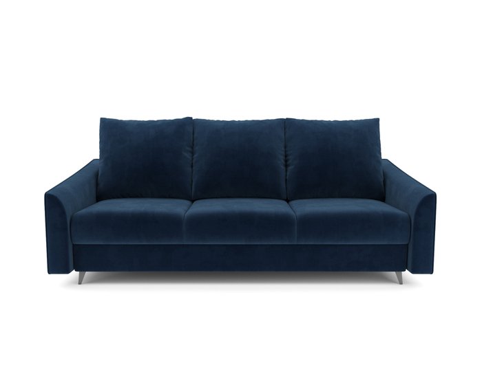 Прямой диван-кровать Уэльс темно-синего цвета - купить Прямые диваны по цене 43990.0