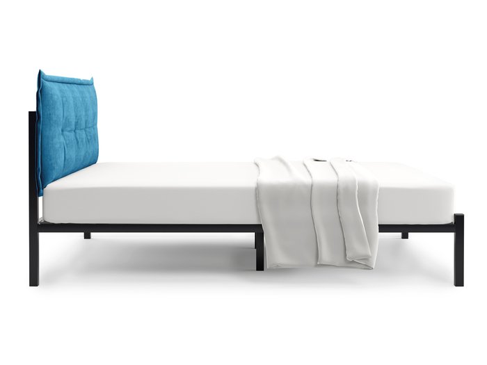Кровать Лофт Cedrino 160х200 сине-голубого цвета без подъемного механизма - лучшие Кровати для спальни в INMYROOM