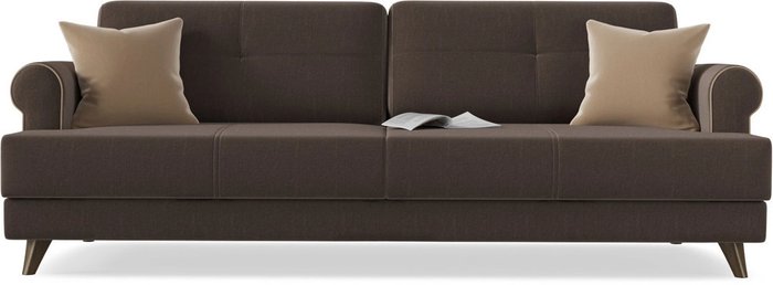 Диван-кровать Мирта Милфорд Choco темно-коричневого цвета - купить Прямые диваны по цене 33448.0
