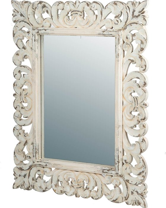 Зеркало настенное белого цвета - купить Настенные зеркала по цене 75780.0