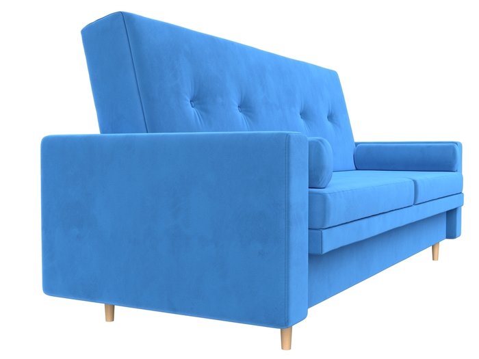 Прямой диван-кровать Белфаст темно-голубого цвета (книжка) - лучшие Прямые диваны в INMYROOM