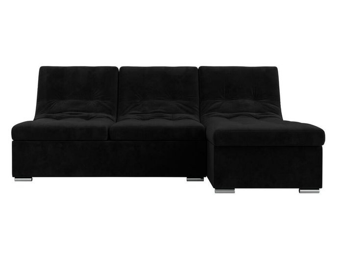 Угловой диван-кровать Релакс черного цвета угол правый - купить Угловые диваны по цене 82999.0