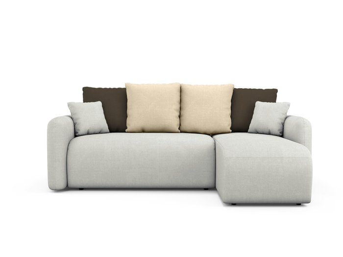 Угловой диван-кровать правый Arti светло-серого цвета
