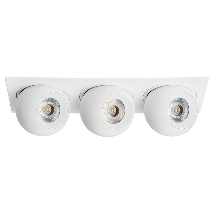 Светильник INTERO LED 9W*3 850LM*3 24G БЕЛЫЙ 3000K (217536+217062+217062+217062) - лучшие Встраиваемые споты в INMYROOM