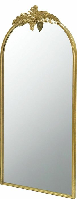 Настенное зеркало 61х107 в металлической раме золотого цвета - купить Настенные зеркала по цене 18181.0