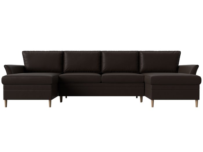 Угловой диван-кровать София темно-коричневого цвета (экокожа) - купить Угловые диваны по цене 87990.0