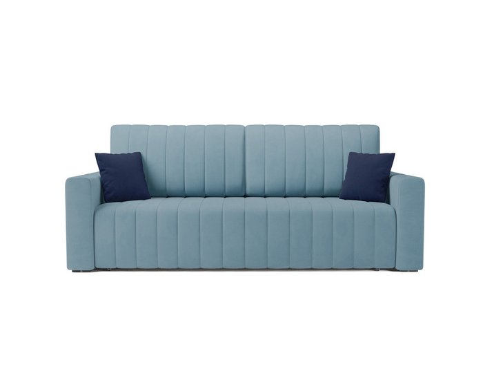 Прямой диван-кровать Лондон голубого цвета - купить Прямые диваны по цене 38190.0