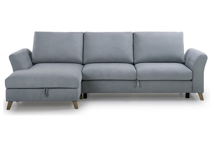 Угловой диван-кровать Мосс серого цвета
