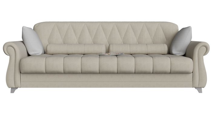 Диван-кровать прямой Эвора бежевого цвета - купить Прямые диваны по цене 25750.0