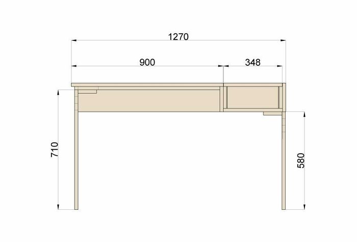 Стол туалетный Cube Design бежевого цвета - купить Туалетные столики по цене 53424.0 Стол туалетный Cube Design бежевого цвета - купить Туалетные столики по цене 53424.0