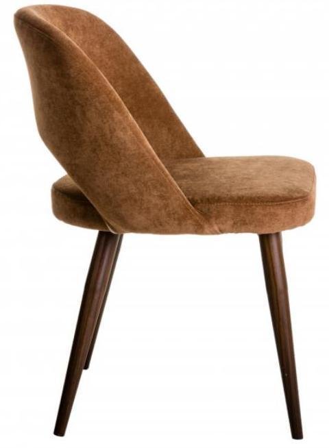 Стул Lars коричневого цвета с бежевыми ножками - лучшие Обеденные стулья в INMYROOM