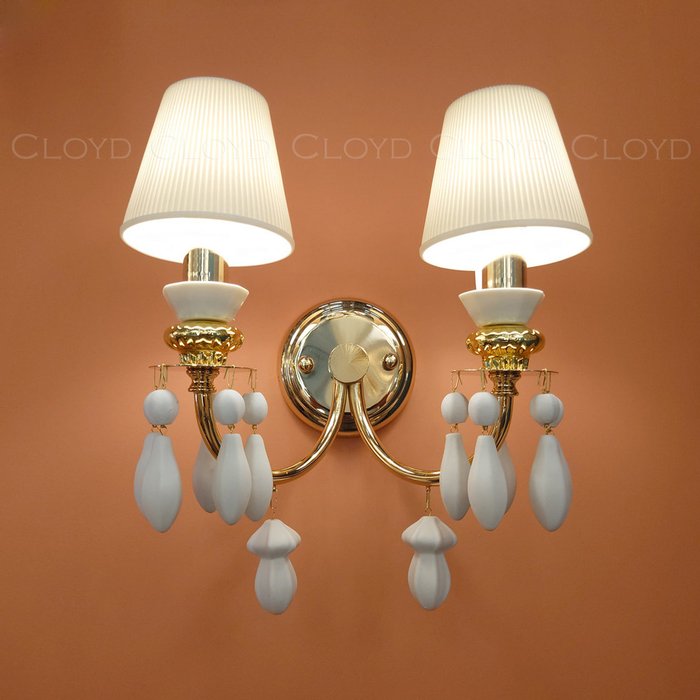 Бра Cloyd LOTTIE-B W2 - белая керамика - лучшие Бра и настенные светильники в INMYROOM Бра Cloyd LOTTIE-B W2 - белая керамика - лучшие Бра и настенные светильники в INMYROOM