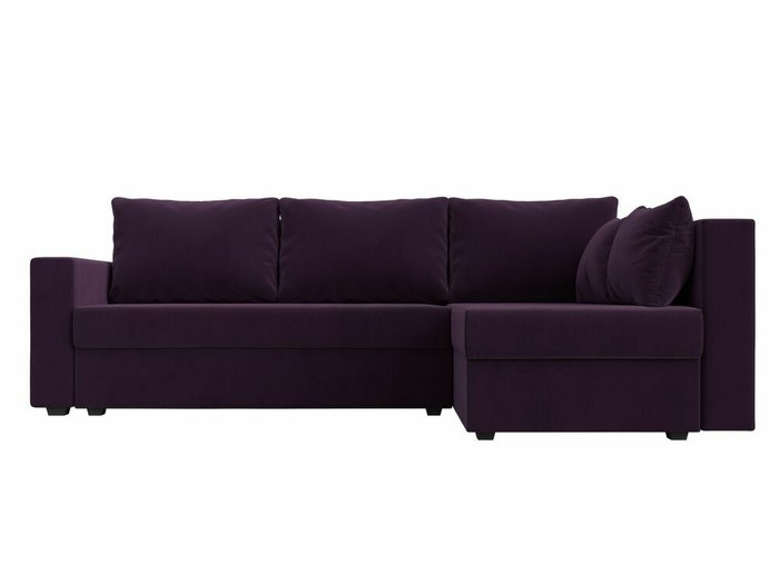 Угловой диван-кровать Мансберг фиолетового цвета правый угол - купить Угловые диваны по цене 42999.0