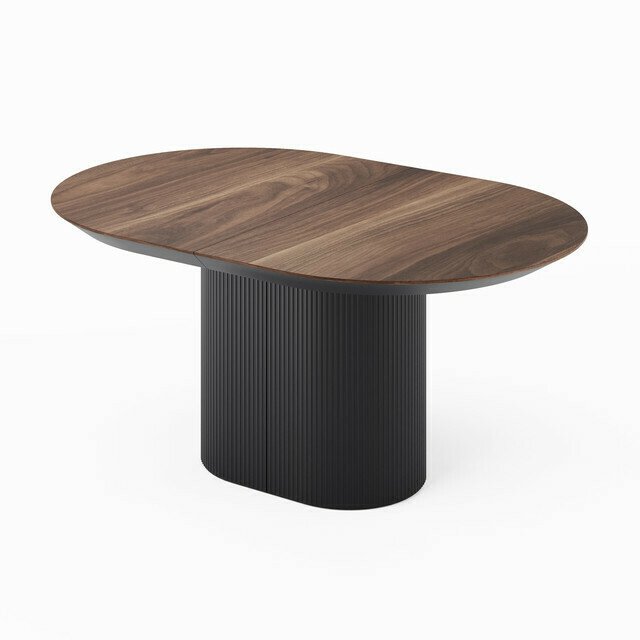 Раздвижной обеденный стол Рана коричнево-серного цвета