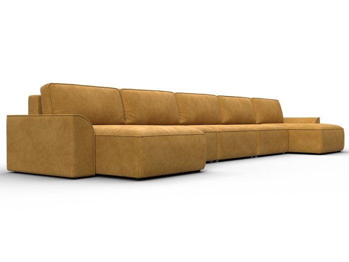 Угловой диван кровать Лига-048 МегаЛонг желтого цвета - лучшие Угловые диваны в INMYROOM Угловой диван кровать Лига-048 МегаЛонг желтого цвета - лучшие Угловые диваны в INMYROOM