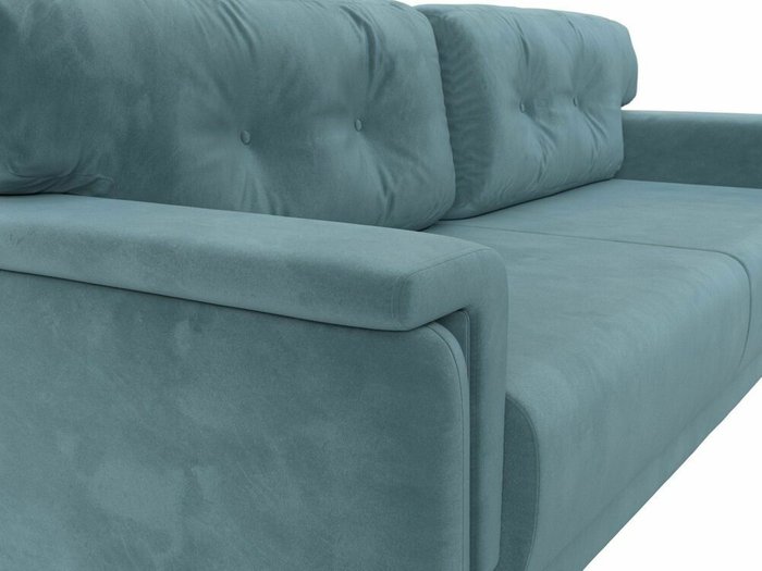 Прямой диван-кровать Оксфорд бирюзового цвета - лучшие Прямые диваны в INMYROOM