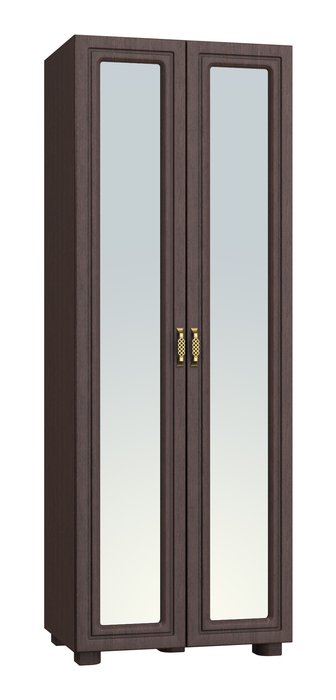 Шкаф с зеркалом Монблан коричневого цвета