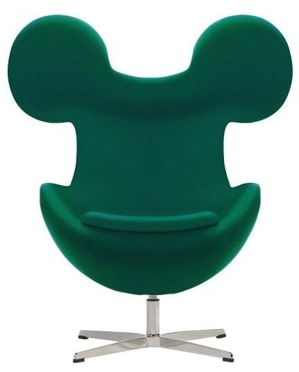 Кресло Egg Mickey зеленового цвета