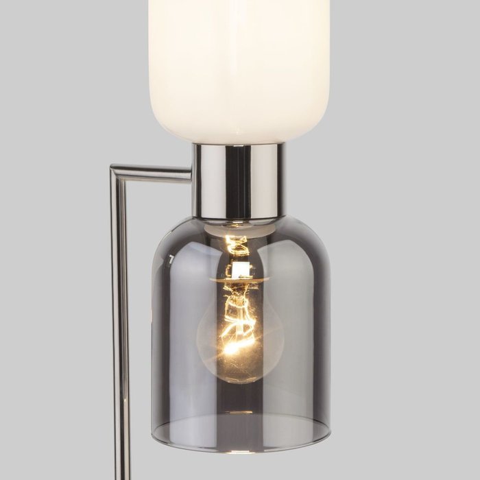 Настольная лампа Tandem со стеклянным плафоном серого цвета - лучшие Настольные лампы в INMYROOM