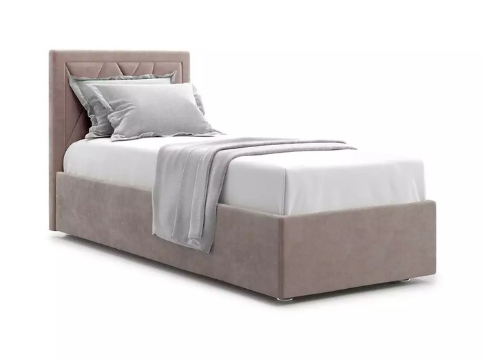 Кровать Premium Milana 3 90х200 коричнево-бежевого цвета с подъемным механизмом