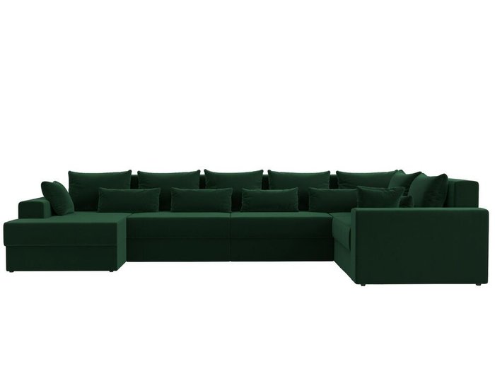 Угловой диван-кровать Майами темно-зеленого цвета левый угол - купить Угловые диваны по цене 102999.0