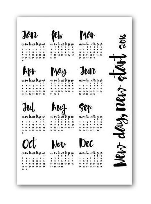 Постер "Calendar" А4 Постер "Calendar" А4