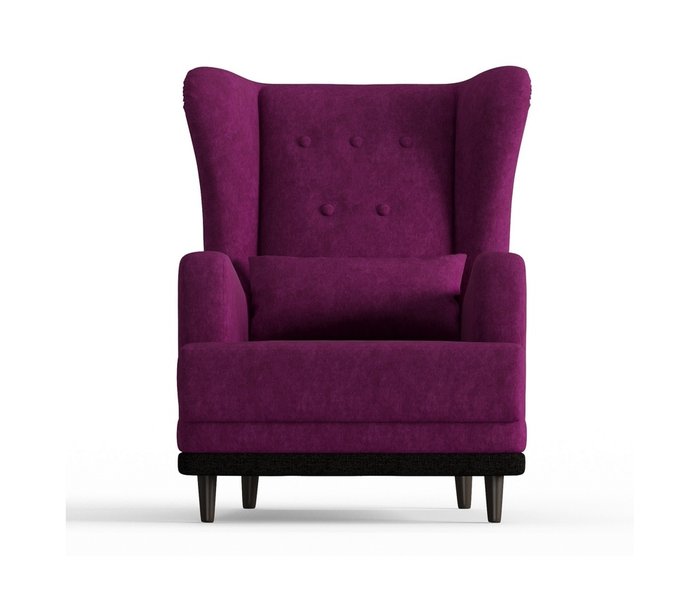 Кресло Лорд в обивке из вельвета фиолетового цвета - купить Интерьерные кресла по цене 13290.0