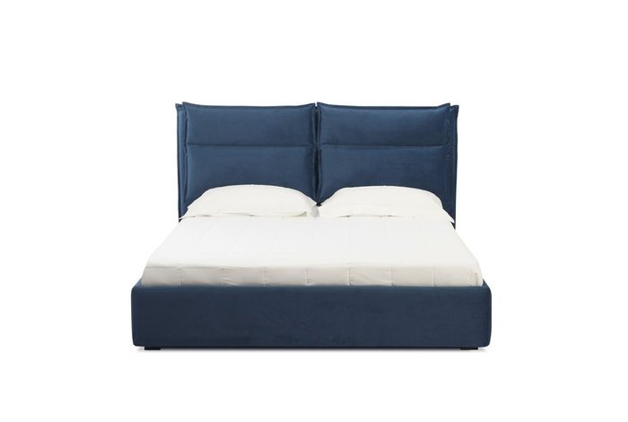 Кровать Wing 200х200 синего цвета  - купить Кровати для спальни по цене 116600.0