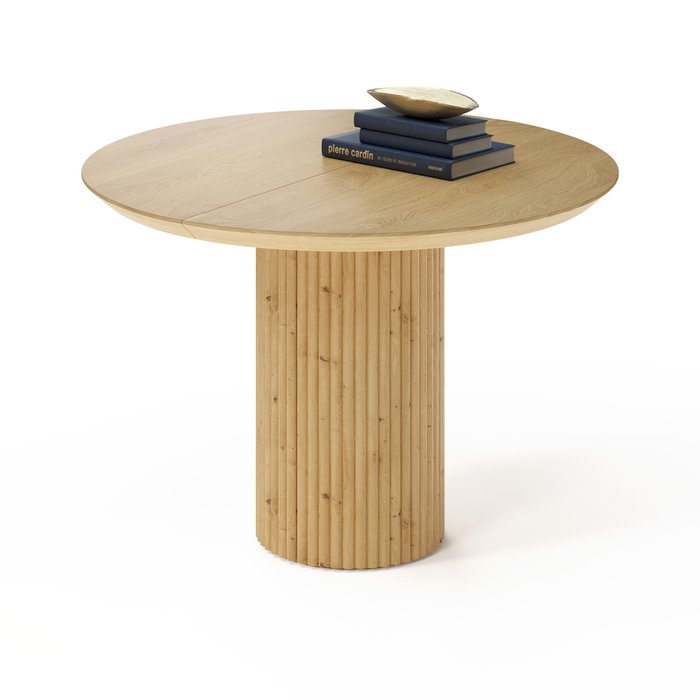 Раздвижной обеденный стол Ботейн L с основанием из массива дуба  - лучшие Обеденные столы в INMYROOM