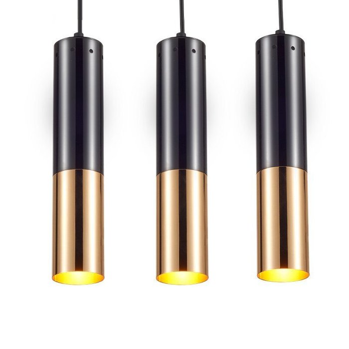 Дизайнерский подвесной светильник Ike черно-золотого цвета - лучшие Подвесные светильники в INMYROOM