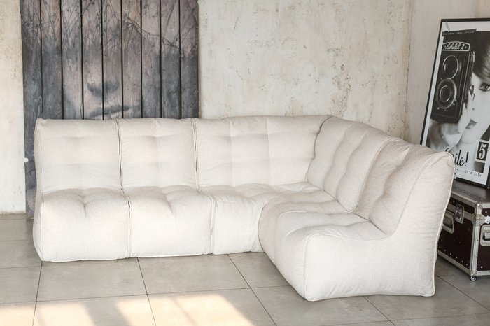 Угловой модульный диван Shape бежевого цвета - купить Угловые диваны по цене 34990.0