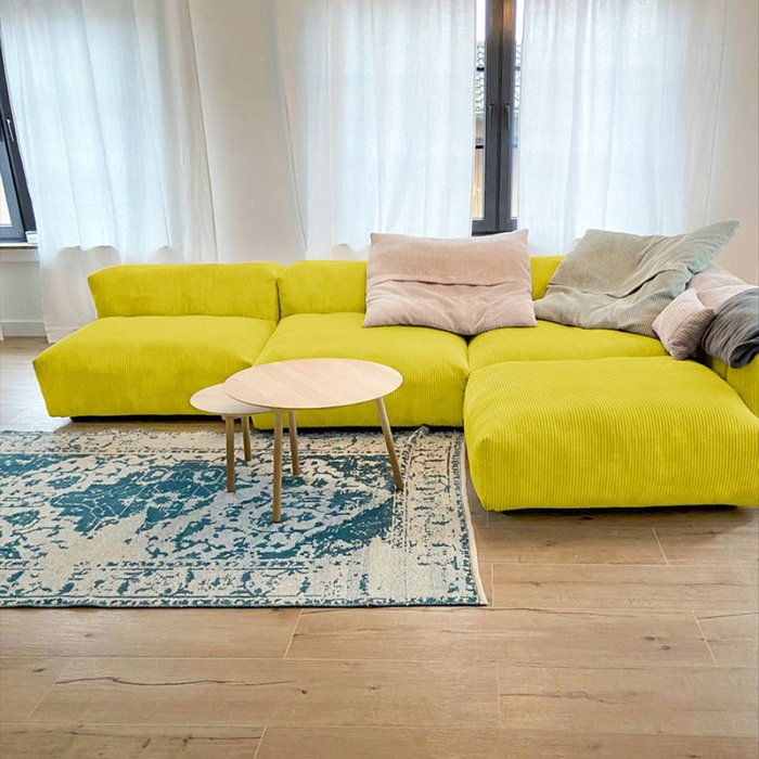 Угловой диван Фиджи желтого цвета - лучшие Угловые диваны в INMYROOM