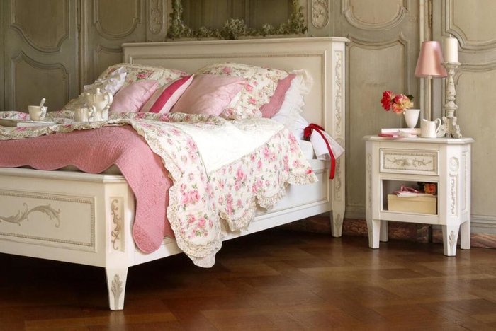 Кровать Камея белого цвета 90х190   - купить Кровати для спальни по цене 153600.0
