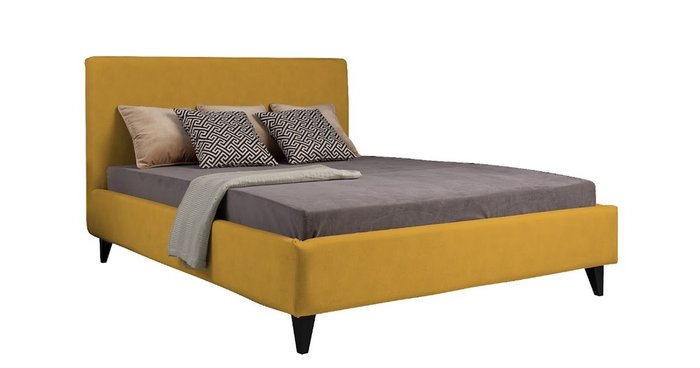 Кровать Roxy-2 160х200 горчичного цвета