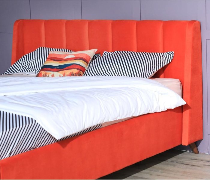 Кровать Betsi 160х200 с подъемным механизмом оранжевого цвета - купить Кровати для спальни по цене 28990.0