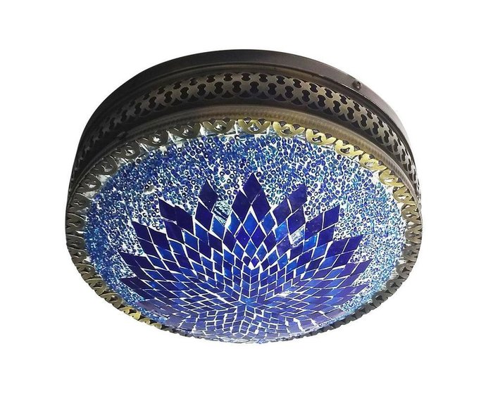 Настенно-потолочный светильник Kink Light Марокко с плафоном синего цвета
